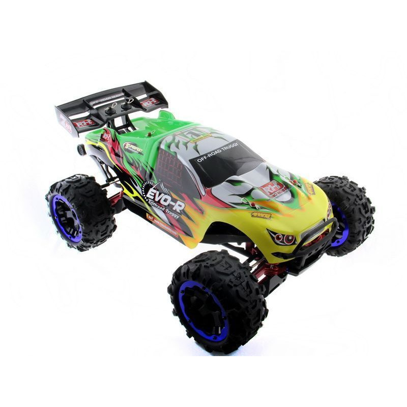 Радиоуправляемая трагги Remo Hobby EVO-R Brushless UPGRADE (зеленая) 4WD 2.4G 1/8 RTR RH8066-GREEN