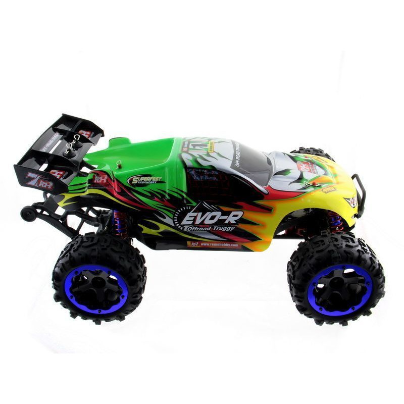 Радиоуправляемая трагги Remo Hobby EVO-R Brushless UPGRADE (зеленая) 4WD 2.4G 1/8 RTR RH8066-GREEN
