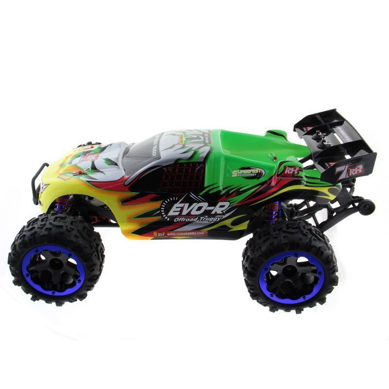 Радиоуправляемая трагги Remo Hobby EVO-R Brushless UPGRADE (зеленая) 4WD 2.4G 1/8 RTR RH8066-GREEN