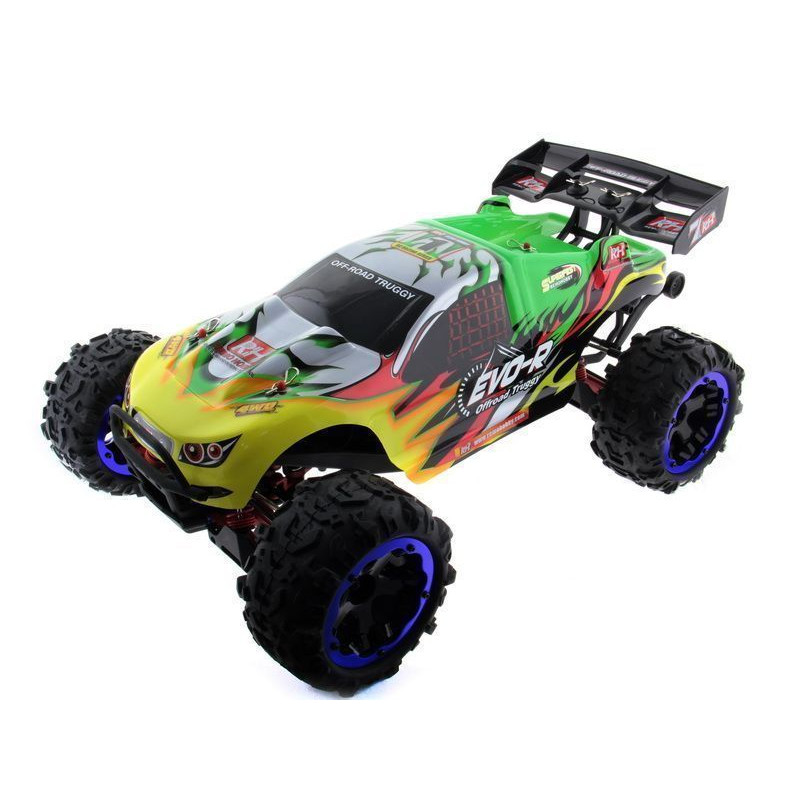 Радиоуправляемая трагги Remo Hobby EVO-R Brushless UPGRADE (зеленая) 4WD 2.4G 1/8 RTR RH8066-GREEN