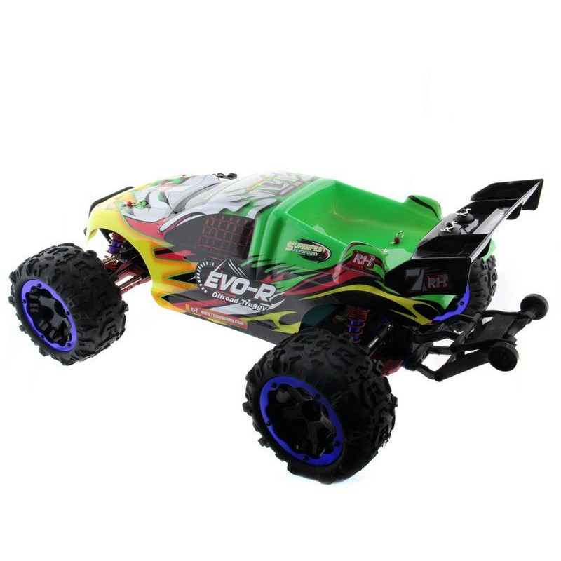 Радиоуправляемая трагги Remo Hobby EVO-R Brushless UPGRADE (зеленая) 4WD 2.4G 1/8 RTR RH8066-GREEN