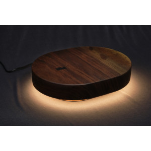 Сенсорный ночник из американского ореха с беспроводной зарядкой и эффектом парения №70