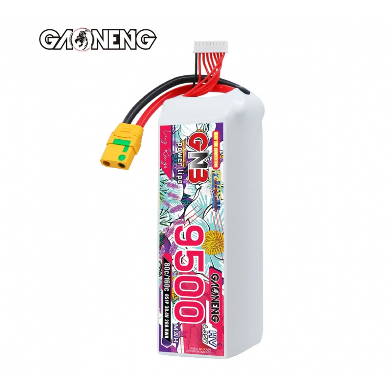 Аккумулятор LiPo GAONENG GNB HV 9500mAh 8S 30.4V 80C XT90S