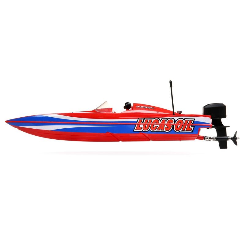 Радиоуправляемый катер ProBoat Lucas Oil 17" Power Boat Racer Deep-V RTR (красный)