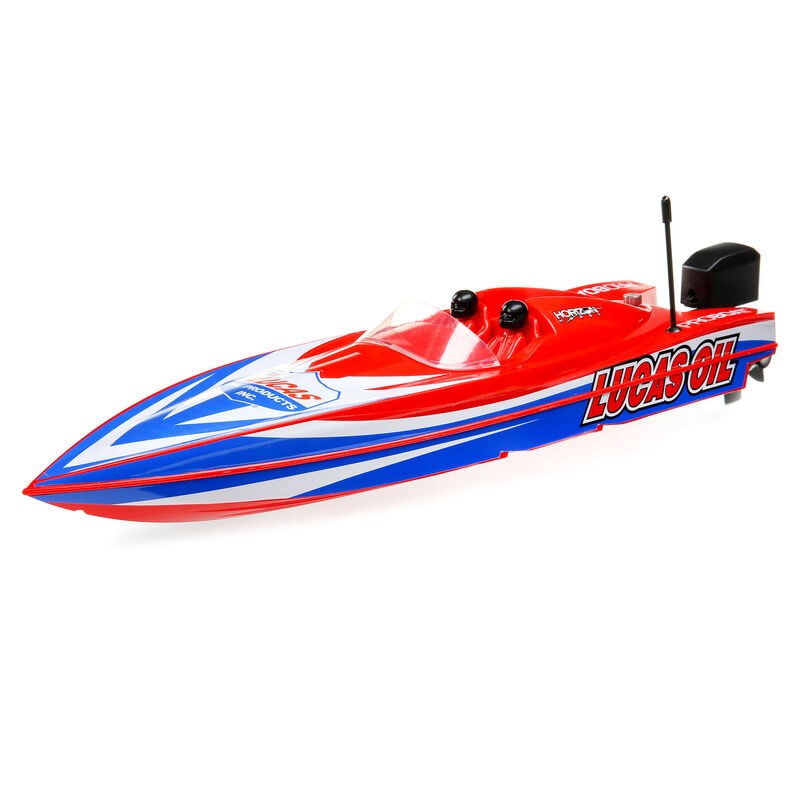 Радиоуправляемый катер ProBoat Lucas Oil 17" Power Boat Racer Deep-V RTR (красный)
