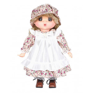 Кукла Мадмуазель GEGE в белом сарафане 38см Артикул - 14035