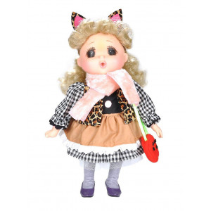 Кукла Мадмуазель GEGE в коричневом платье 38см Артикул - 14038
