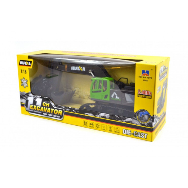 Радиоуправляемый экскаватор HUI NA TOYS HN1558-GREEN