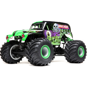 Монстр Losi 1/10 LMT 4WD Solid Axle Monster Truck RTR, Grave Digger (зелёный) - LOS04021T1