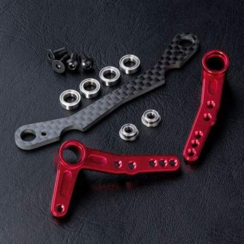 FXX Alum. great angle steering arm set (red) - Артикул: MST-210409R