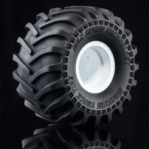 Monster truck wheels w/ monster truck tire (white) Артикул:MST-103023W