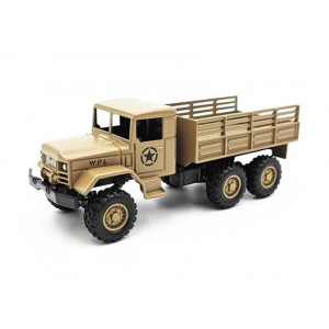 Стендовая модель масштаб 1/64 - Военный грузовик, кузов с ограждением (зеленый, желтый) Артикул - WPLMB-16