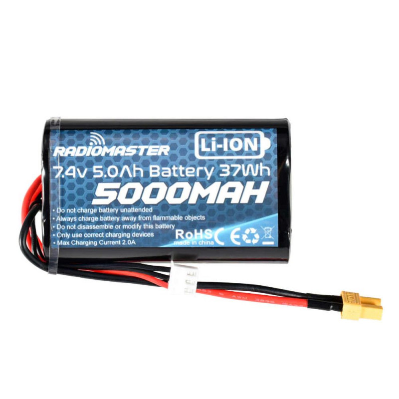 Аккумулятор для передатчика RadioMaster TX16s (LiIon 5000mah 2S) 7.4V разъём XT-30
