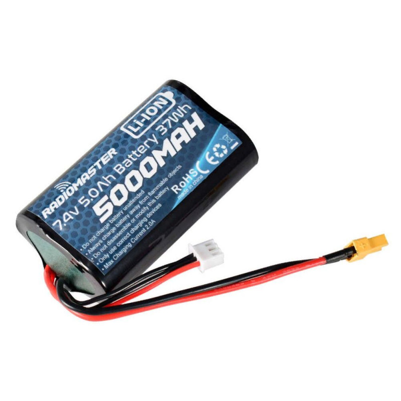 Аккумулятор для передатчика RadioMaster TX16s (LiIon 5000mah 2S) 7.4V разъём XT-30