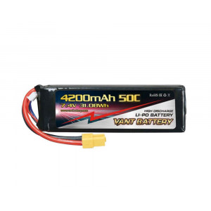 Аккумулятор LiPo Vant - 7.4В 4200мАч 50C 2S (Разъем XT60)