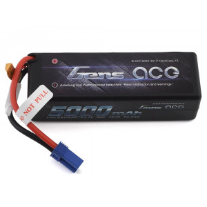 Аккумулятор Gens ace 5000mAh 11.1V 50C 3S1P HardCase Lipo Battery Pack with EC5 Plug