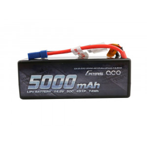 Аккумулятор Gens ACE 5000mAh 14.8V 50C 4S1P HardCase Lipo Battery with EC5 Plug