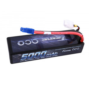 Аккумулятор Gens ace 5000mAh 7.4V 50C 2S1P HardCase Lipo Battery Pack 24# with EC3 Plug