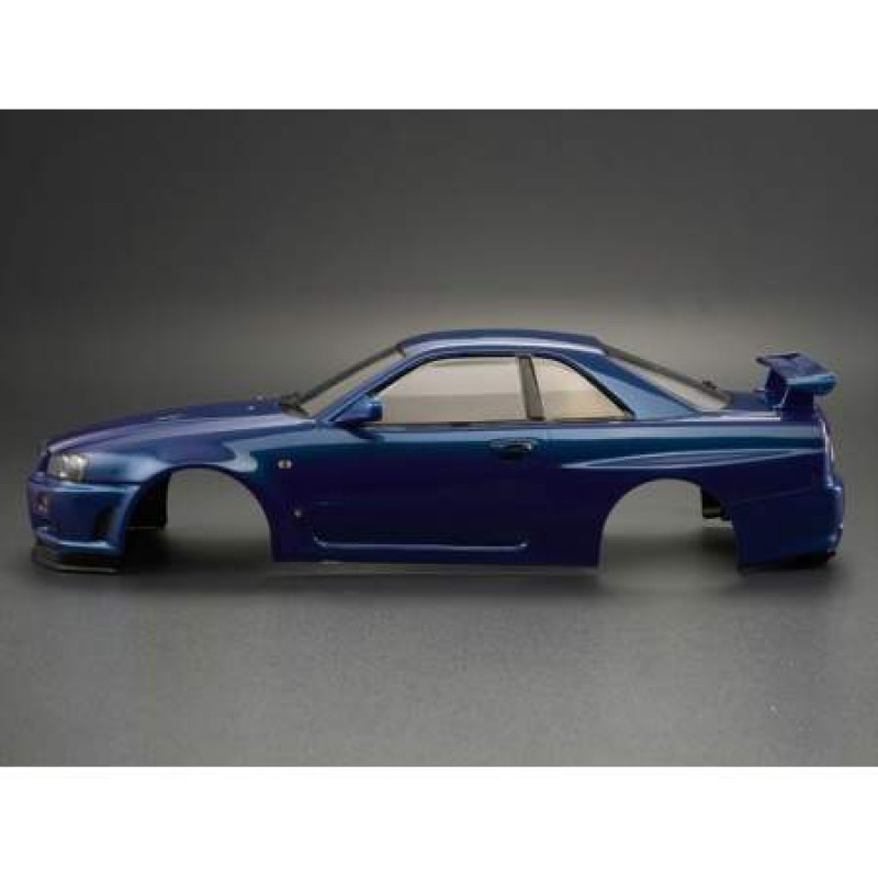 Кузов окрашенный 1/10 NISSAN SKYLINE BNR34 Metallic Blue Артикул:KB-48716