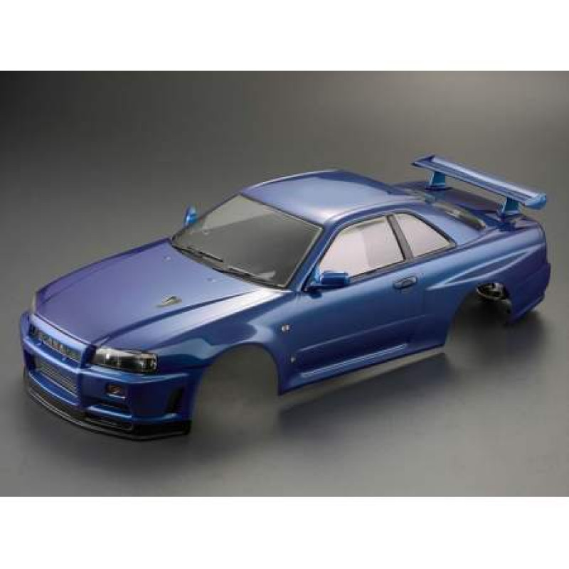 Кузов окрашенный 1/10 NISSAN SKYLINE BNR34 Metallic Blue Артикул:KB-48716
