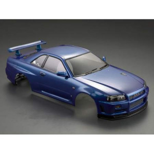 Кузов окрашенный 1/10 NISSAN SKYLINE BNR34 Metallic Blue Артикул:KB-48716