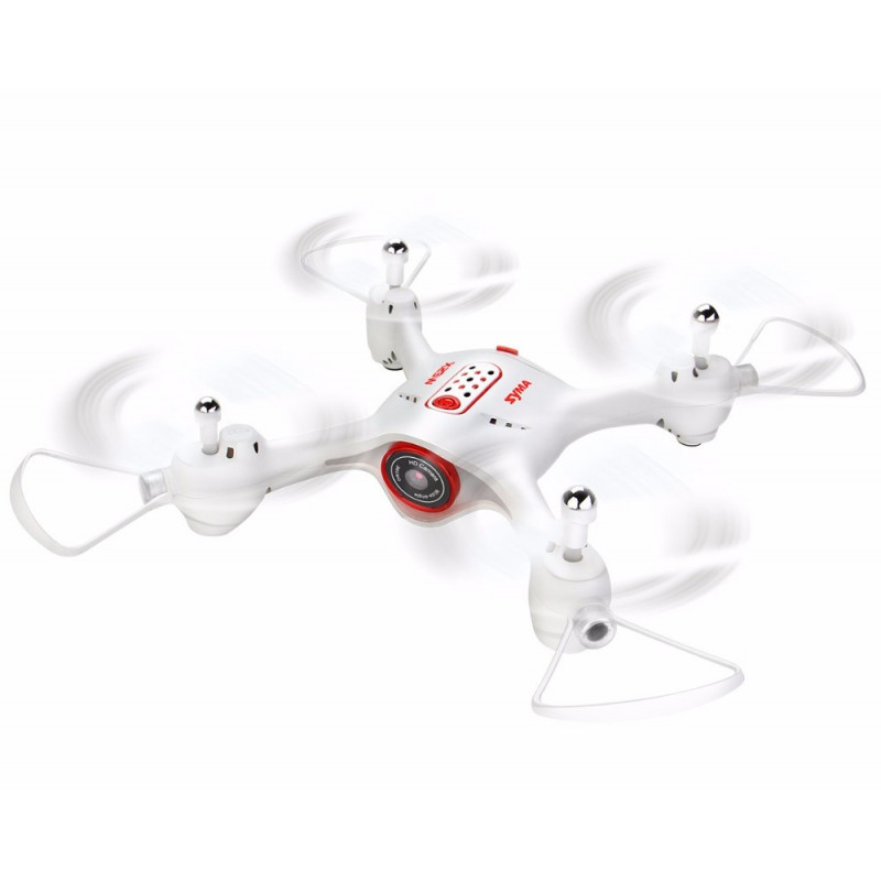 Квадрокоптер - X23W Белый (WiFi FPV HD камера, удержание высоты (барометр), 3D Flip) SYMA-X23W-W