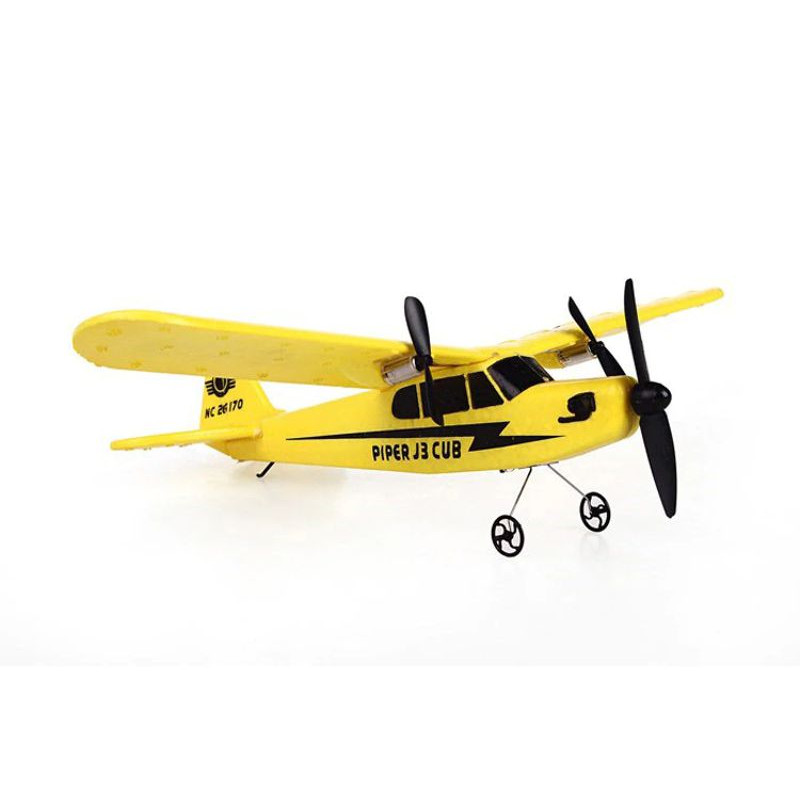 Радиоуправляемый самолет электро - FX803 Piper J-3 Желтый (EPP)