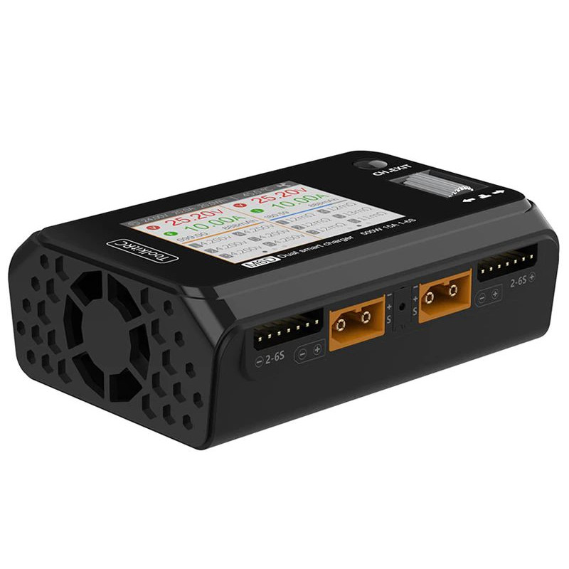 Зарядное устройство ToolkitRC M6D DC универсальное (двухканальное, In: 7-28В / 30А, Out: 2*250Вт)