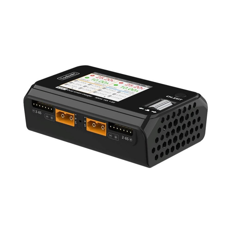 Зарядное устройство ToolkitRC M6D DC универсальное (двухканальное, In: 7-28В / 30А, Out: 2*250Вт)
