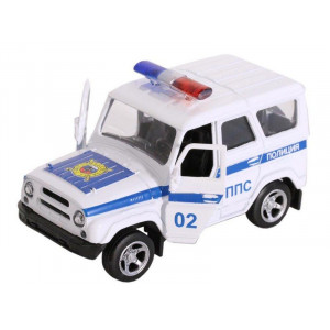 Машина "АВТОПАНОРАМА" "Полиция", белый, 1/50, инерция, в/к 12*7*5,5 см - Артикул 1200052