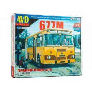 Сборная модель AVD Городской автобус ЛИАЗ-677М, 1/43