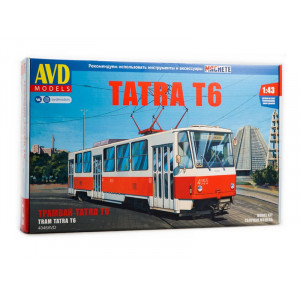 Сборная модель AVD Трамвай Tatra-T6, 1/43