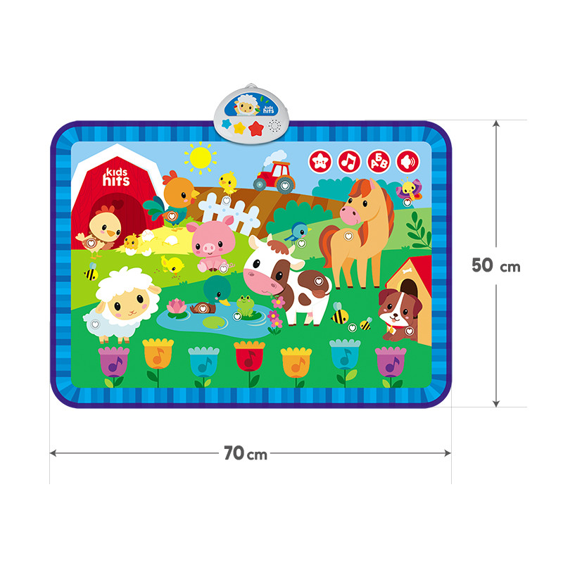 Интерактивная игрушка Kids Hits Музыкальный коврик с огоньками Кто пасется на лугу