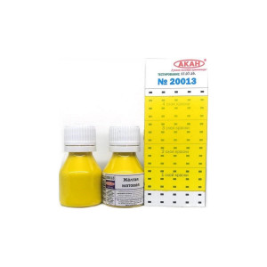 Краска АКАН акрилатлатексная Жёлтая матовая, 10 мл