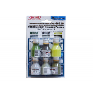 Набор АКАН акриловых красок Современная авиация России: МиГ-29; СМТ; КУБ, 6х10 мл