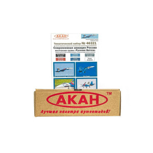 Набор АКАН акриловых красок Современная авиация России: Су-27 "Русские Витязи", 6х10 мл