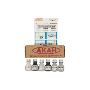 Набор АКАН акриловых красок Российский боевой самолёт: Су-27, 6х10 мл