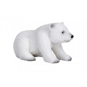 Фигурка KONIK Белый медвежонок (сидящий)