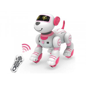 Радиоуправляемый робот-собака Volantex RC Умный друг звук, свет, танцы, розовая