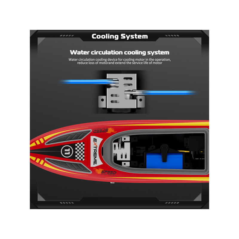 Радиоуправляемый катер Flytec V003 (красный) 2.4G RTR