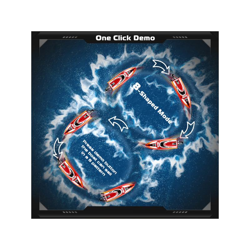 Радиоуправляемый катер Flytec V003 (красный) 2.4G RTR