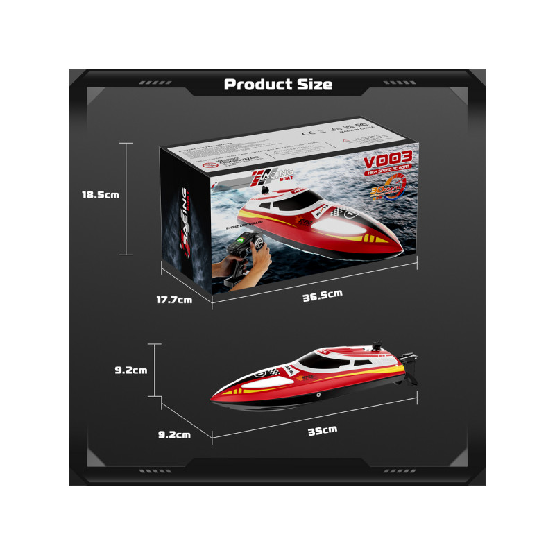 Радиоуправляемый катер Flytec V003 (красный) 2.4G RTR