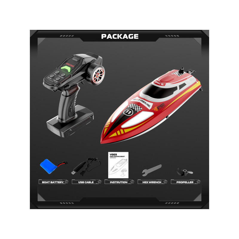 Радиоуправляемый катер Flytec V003 (красный) 2.4G RTR