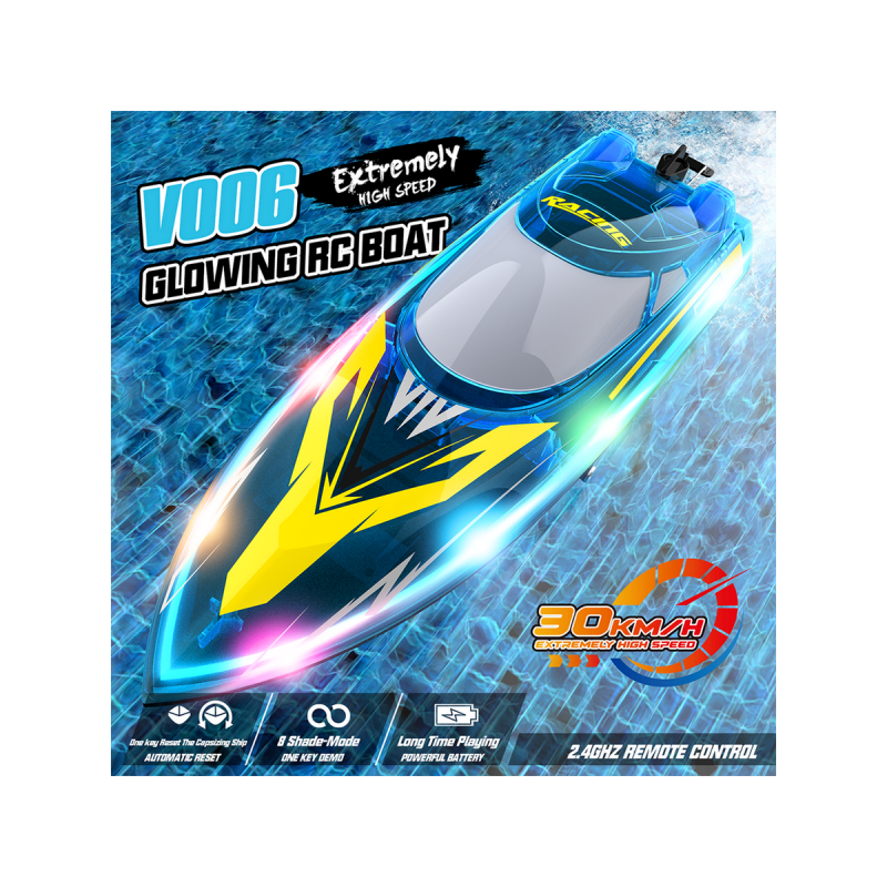 Радиоуправляемый катер Flytec V006 (голубой) 2.4G RTR