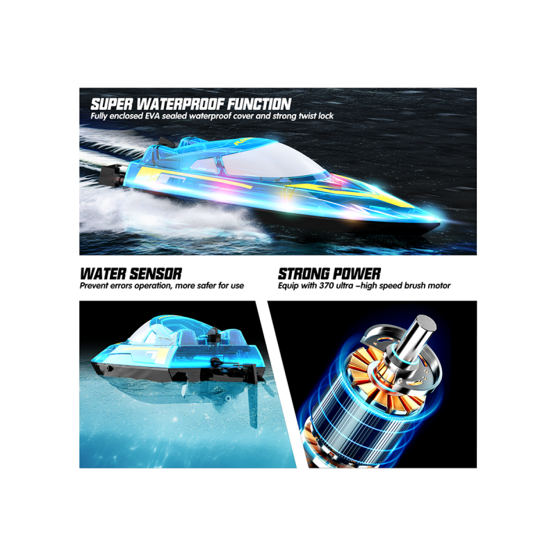 Радиоуправляемый катер Flytec V006 (голубой) 2.4G RTR