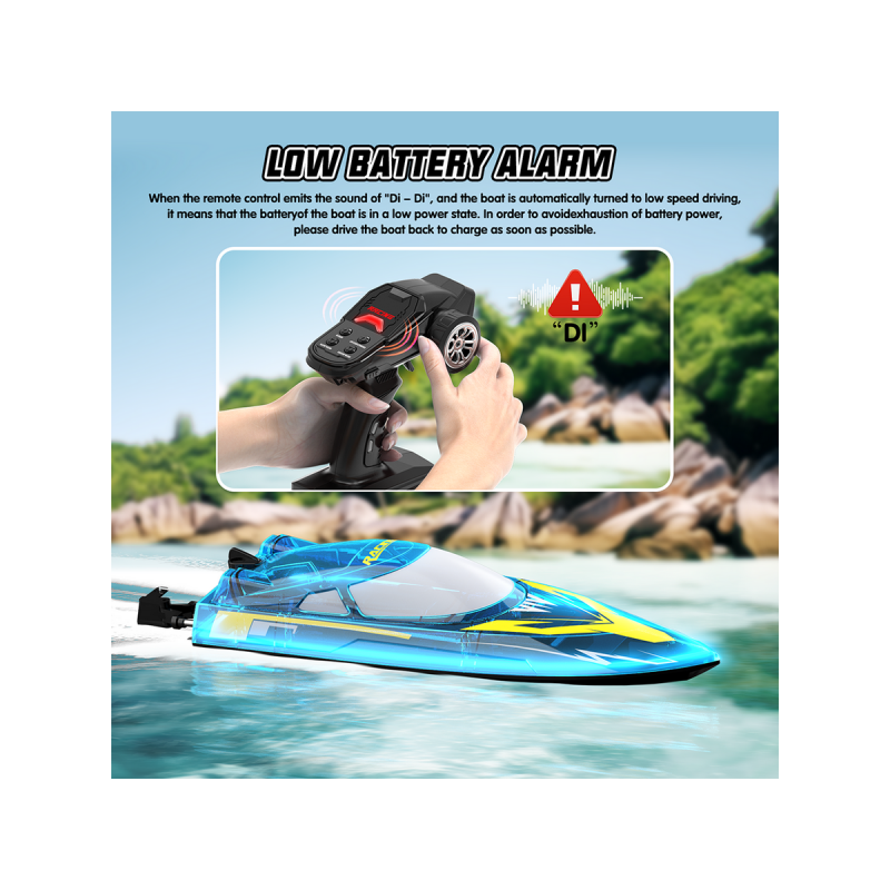 Радиоуправляемый катер Flytec V006 (голубой) 2.4G RTR