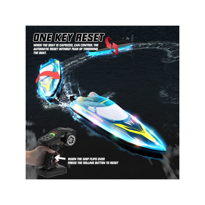 Радиоуправляемый катер Flytec V006 (голубой) 2.4G RTR