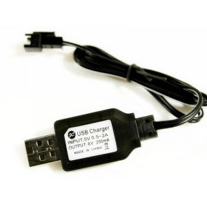 Зарядное устройство USB 6V для автомоделей WPL B-14, B-24, C-14, C-24, B-16, B-36 - Артикул: WPL-ABC020