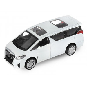 Машина "АВТОПАНОРАМА" Toyota Alphard, белый, 1/42, инерция, откр. двери, в/к 17,5*12,5*6,5 см