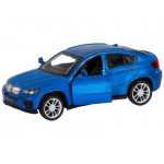 Машина "АВТОПАНОРАМА" BMW X6, 1/43, синий, инерция, откр. двери, в/к 17,5*12,5*6,5 см